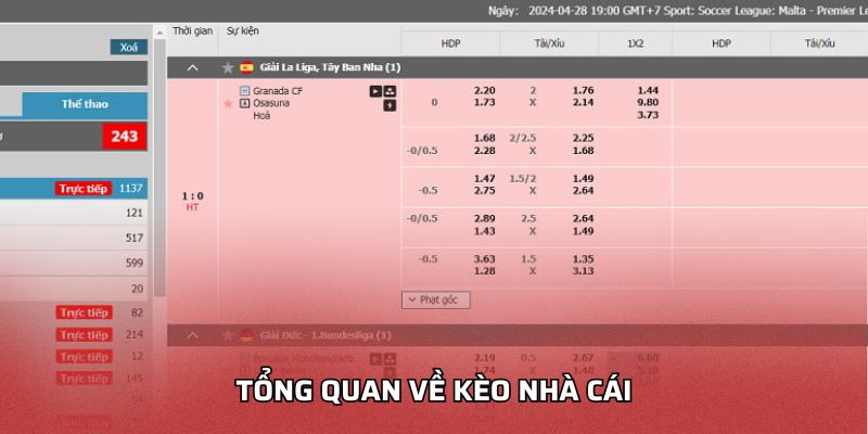 Tổng quan về kèo nhà cái